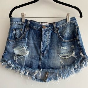One Teaspoon denim skirt